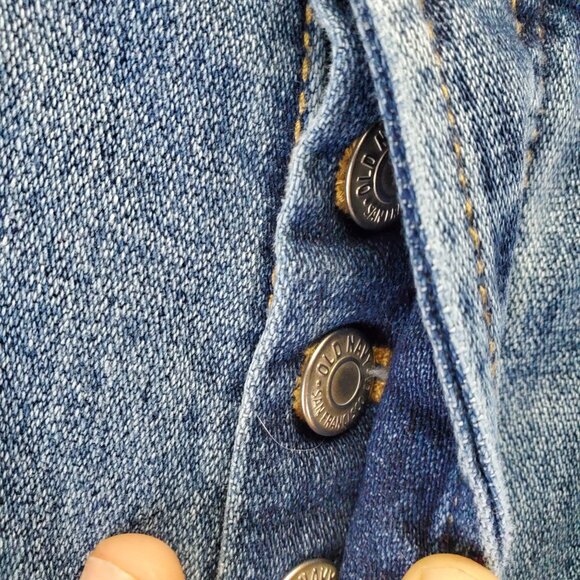 Old Navy Jeans Womens Size 12 Blue Sky-Hi Straight Button Fly Stretch Denim - Picture 3 of 12